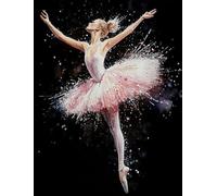 ZMHZMY Pintura por números para adultos, kits de pintura de ballet por números para niños para colorear por números para adultos principiantes 40 x 52 cm, sin marco
