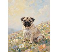 ZMHZMY Pintura por números para adultos, principiantes sobre lienzo, carlino, juego de pintura al óleo hecha a mano para la decoración de la pared del hogar 40 x 50 cm