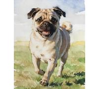 ZMHZMY Pintura por números para adultos, Pug 40 x 50 cm, kit de pintura al óleo pintada a mano sobre lienzo, regalo para cumpleaños, decoración del hogar