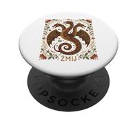 Zmij Dragón Eslavo Mito Pagano Serpiente Popular Bestia Arte PopSockets PopGrip Adhesivo