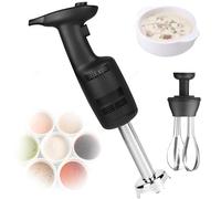 ZMJGLL Batidora de Mano Comercial, batidora de inmersión Profesional de 20000 RPM con Motor de Cobre Puro, Cuchilla de Acero Inoxidable para sopas y Nata montada, sopas y zumos. (Addawhisk)