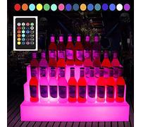ZMJGLL Estantes de Bar iluminados de 3 Niveles, Estante de exhibición de Botellas de Licor con luz LED, Estante de Paso de exhibición, Estante de Vino Luminoso cambiante Colorido RGB