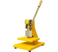 ZMJGLL Prensa Plana para Cuero de Alta Resistencia de 1 tonelada, Prensa Plana Manual, Prensa de Troquelado, Adecuada para Troquelado, perforación, Grabado, Corte y extrusión de Cuero. (Yellow)