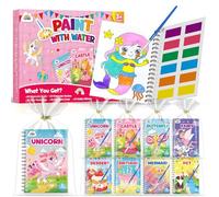 ZMLM Libros de Colorear con Agua para Detalles Cumpleaños niños, Regalos Cumpleaños Colegio invitados Juguetes, Livros de colorir infantis Manualidades Niños para 3 a 9 Años (2 4 Niña)