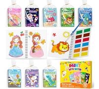 ZMLM Libros de Colorear con Agua para Detalles Cumpleaños niños, Regalos Cumpleaños Colegio invitados Juguetes, Livros de colorir infantis Manualidades Niños para 3 a 9 Años (32 Clásico)