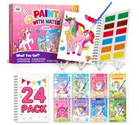 ZMLM Libros de Colorear con Agua para Detalles Cumpleaños niños, Regalos Cumpleaños Colegio invitados Juguetes, Livros de colorir infantis Manualidades Niños para 3 a 9 Años (24 Unicornio)