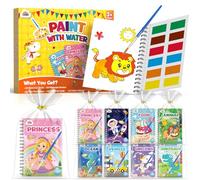 ZMLM Libros de Colorear con Agua para Detalles Cumpleaños niños, Regalos Cumpleaños Colegio invitados Juguetes, Livros de colorir infantis Manualidades Niños para 3 a 9 Años(24 Clásico)