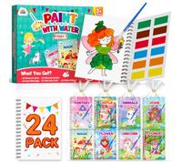 ZMLM Libros de Colorear con Agua para Detalles Cumpleaños niños, Regalos Cumpleaños Colegio invitados Juguetes, Livros de colorir infantis Manualidades Niños para 3 a 9 Años (24 Hadas)