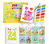 ZMLM Libros de Colorear con Agua para Detalles Cumpleaños niños, Regalos Cumpleaños Colegio invitados Juguetes, Livros de colorir infantis Manualidades Niños para 3 a 9 Años (24 Mascota)