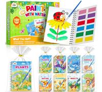ZMLM Libros de Colorear con Agua para Detalles Cumpleaños niños, Regalos Cumpleaños Colegio invitados Juguetes, Livros de colorir infantis Manualidades Niños para 3 a 9 Años (24 La naturaleza)