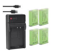 ZMLMAJJ Batería De Cámara De 1910 MAh Y Cargador NB-12L - Compatible con Canon PowerShot G1 X Mark II, PowerShot N100 Y VIXIA Mini X(4 Batteries 1Charger)