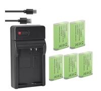 ZMLMAJJ Batería De Cámara De 1910 MAh Y Cargador NB-12L - Compatible con Canon PowerShot G1 X Mark II, PowerShot N100 Y VIXIA Mini X(5 Batteries 1Charger)