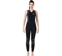 ZMMYD Traje de Neopreno de 3 mm Hombres Mujeres Traje de Carrera de triatlón Traje sin Mangas,Woman Gray,S