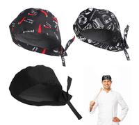 ZMNVHJ Sombrero de Cocinero Ajustable 3 Piezas Japonés Gorro de Trabajo de Cocina Chef Hat Gorro de Cocinero Gorro Unisex Cocina Gorro de Chef en Algodón para Hornear Cocinar Cocina