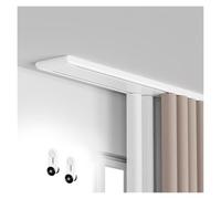 ZMQU Riel Divisor de ambientes de Aluminio de 2 Filas for Cortina de Techo, Disponible en Varios tamaños (Blanco, 240 cm/7,8 pies [2 x 120 cm])(White,130cm/4.26ft)
