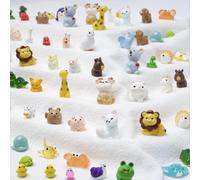 ZMRU 36 tipos de mini animales de resina de bosque, animales pequeos de plstico para ocultar figuras de animales en miniatura para jardn de ha