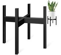 ZMTECH Soporte para flores de 20 cm de diámetro, soporte para plantas de metal negro, estante para plantas de 8 pulgadas, estante alto para interior y exterior, esquina de habitación, salón