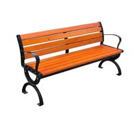 ZMTGLTG Bancos De Exterior, Bancos De Madera Antiséptica con Respaldo Y Patas De Hierro Fundido, Asientos De Exterior For Balcones, Jardines Y Zonas Residenciales.(120cm)