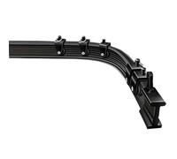 ZMTGLTG Riel De Cortina Curvo Negro, 1-6 Metros, Rodillos Silenciosos, Estructura De Carga, Adecuado for Ventanas De Forma Irregular(5.0m)