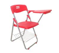 ZMTGLTG Silla de Entrenamiento Plegable de Polipropileno con Mesa, Pantalla for Libros y Estructura de Acero Engrosado, Duradera y Resistente al Desgaste. Ideal for Clases particulares.(Red)