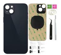 ZMVDJZ Cristal trasero de repuesto para iPhone 14 (medianoche, 6.1 pulgadas) con cinta preinstalada + instrucciones de instalación + herramientas de reparación + protector de pantalla (medianoche)