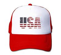ZMvise Vintage USA 4 de julio Día de la Independencia Unisex ajustable Trucker Hat Gorra de béisbol de malla - rojo - Medium