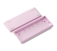 ZMX Funda de teclado de aluminio H60, carcasa de teclado mecánico para juegos 60% personalizada compatible con Woot60HE/MADLIONS MAD 60 HE 61 teclados compactos barebones DIY (rosa)