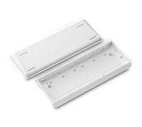 ZMX Funda de teclado de aluminio H60, carcasa de teclado mecánico para juegos 60% personalizada compatible con Woot60HE/MADLIONS MAD 60 HE 61 teclados compactos barebones DIY (blanco)