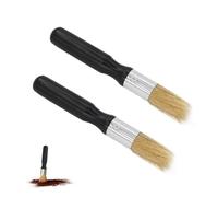 ZMZaoan 2 Piezas Brochas para Cafeteras, Cepillos para Cafeteras Mango de Madera - Pincel de Barista Multiusos, Brocha para Cafetera Profesional, Ideal para Máquinas de Café, Portafiltros y Molinillos