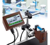ZMZDDM Máquina codificadora automática, codificadora de inyección de Tinta en línea, codificadora de Fecha, Equipo de codificación y Marcado automático, Impresora de Fecha con Pantalla táctil(25.4mm)