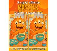 Znajdź różnice MONSTER Książka z zagadkami z 60 obrazkami do wyszukiwania: Zabawne łamigłówki „Znajdź różnice” z potworami dla dzieci, nastolatków i dorosłych