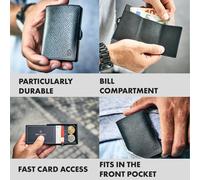 ZNAP Slim Wallet 8 billetera delgada 8 tarjetas y compartimento para monedas 8,9 x 1,5 x 6,3 cm (ancho x grueso x largo) Protección RFID
