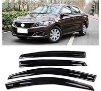 ZNCJY 4 Piezas Deflectores de Viento para Peugeot 301 2017-2018, Visores Ventana Viento Deflector Weather Shileds Window Visor Guards