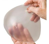 ZNEL 1 Pieza Triángulo Silicona Transparente Mastectomía Prótesis De Mama Formas Prótesis Almohadillas Cóncavas Autoadhesivo para Sostén Insertos Realzadores(200g/Piece, Transparent)