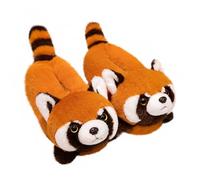 ZNEL Dibujos Animados Animales Pantuflas Espalda Cerrada Zapatillas De Algodón Botines Cálidos Zapatos Interior Exterior Aislamiento Térmico(36/37 EU, Raccoon)