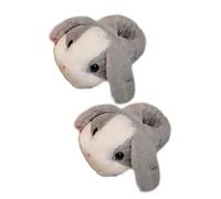 ZNEL Dibujos Animados Animales Pantuflas Espalda Cerrada Zapatillas De Algodón Botines Cálidos Zapatos Interior Exterior Aislamiento Térmico(40/41 EU, Gray-Rabbit)