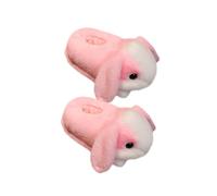 ZNEL Dibujos Animados Animales Pantuflas Espalda Cerrada Zapatillas De Algodón Botines Cálidos Zapatos Interior Exterior Aislamiento Térmico(38/39 EU, Pink-Rabbit)