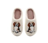 ZNEL Pantuflas para Perro Basset Hound para Mujer Y Hombre Sandalias Planas, Suaves Y Cálidas Antideslizantes Zapatillas De Casa Peludas para Interior Y Exterior(40/41 EU, Beagle)
