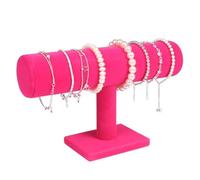 ZNJAMN Estante de exhibición vertical for reloj, cadena pulsera, organizador joyas, soporte for presentación joyería duro, 2 uds para Pulseras(Pink)