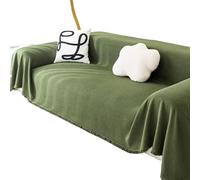 ZNJAMN Funda De Sofá Impermeable Toalla de Tela Tapa sofá Impermeable Four Seasons Universal Anti Slip Cover Cat Cathion Cushion Coushion Tapa para Sofá(Deep Green,180x380cm)