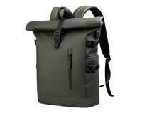ZNJAMN Mochila Roll Top Mochila de moda con parte superior enrollable for mujer, expandible, impermeable Para Viaje Uni Ciclismo Trabajo(Green)