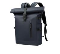 ZNJAMN Mochila Roll Top Mochila de moda con parte superior enrollable for mujer, expandible, impermeable Para Viaje Uni Ciclismo Trabajo(Blue)