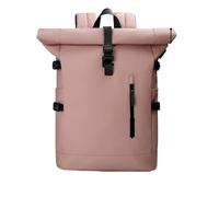 ZNJAMN Mochila Roll Top Mochila de viaje for mujer, mochila enrollable for portátil, impermeable, expandible, for hombre, for senderismo, fin semana, negocios Para Viaje Uni Ciclismo Trabajo(Pink)