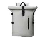 ZNJAMN Mochila Roll Top Mochila de viaje for mujer, mochila enrollable for portátil, impermeable, expandible, for hombre, for senderismo, fin semana, negocios Para Viaje Uni Ciclismo Trabajo(White)