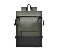 ZNJAMN Mochila Roll Top Mochila de viaje negocios impermeable for hombre, mochila enrollable for ordenador portátil Para Viaje Uni Ciclismo Trabajo(Green)