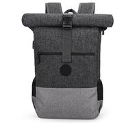 ZNJAMN Mochila Roll Top Mochila enrollable for hombre y mujer, impermeable, for viajes, senderismo, ligera, informal, for el día a, for la escuela Para Viaje Uni Ciclismo Trabajo(Grey)