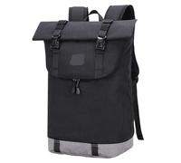 ZNJAMN Mochila Roll Top Mochila for computadora portátil for mujer y hombre, resistente al agua, con parte superior enrollable, for viajes Para Viaje Uni Ciclismo Trabajo(Black)