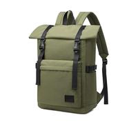 ZNJAMN Mochila Roll Top Mochila for portátil de 15,6 pulgadas for hombre, con parte superior enrollable Para Viaje Uni Ciclismo Trabajo(Green)