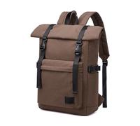 ZNJAMN Mochila Roll Top Mochila for portátil de 15,6 pulgadas for hombre, con parte superior enrollable Para Viaje Uni Ciclismo Trabajo(Coffee)