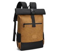 ZNJAMN Mochila Roll Top Mochila for portátil de viaje con parte superior enrollable, impermeable, poliuretano Para Viaje Uni Ciclismo Trabajo(Yellow)